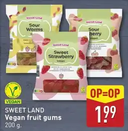 ALDI Sweet land vegan fruit gums aanbieding
