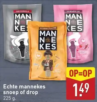 ALDI Echte mannekes snoep of drop aanbieding