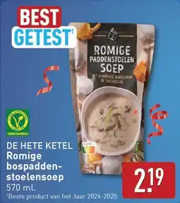 ALDI De hete ketel romige bospadden stoelensoep aanbieding