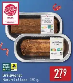 ALDI Grillworst naturel of kaas aanbieding