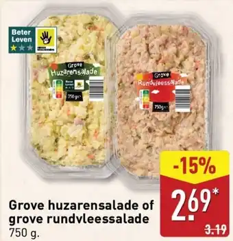 ALDI Grove huzarensalade of grove rundvleessalade aanbieding