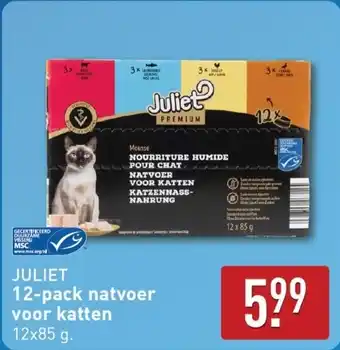 ALDI 12 pack natvoer voor katten aanbieding