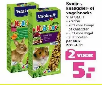 Ranzijn Konijn-, Knaagdier- Of Vogelsnacks Vitakraft aanbieding