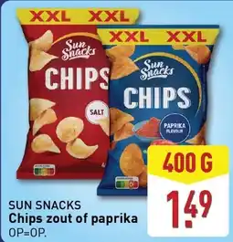 ALDI Sun snacks chips zout of paprika aanbieding