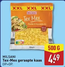 ALDI Milsani tex mex geraspte kaas aanbieding