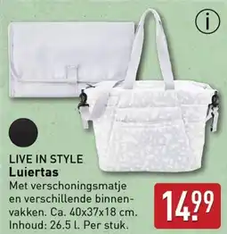 ALDI Live in style luiertas aanbieding