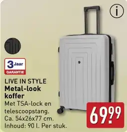 ALDI Live in style metal look koffer aanbieding