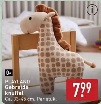 ALDI Playland gebreide knuffel aanbieding