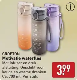ALDI Crofton motivatie waterfles aanbieding