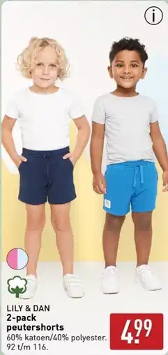 ALDI LILY & DAN 2-pack peutershorts aanbieding