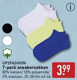 ALDI UP2FASHION 7-pack sneakersokken aanbieding