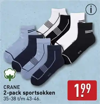 ALDI CRANE 2-pack sportsokken aanbieding