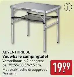 ALDI ADVENTURIDGE Vouwbare campingtafel aanbieding