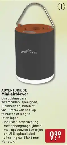 ALDI ADVENTURIDGE Mini-airblower aanbieding