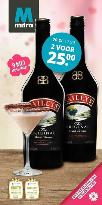 Mitra Baileys the original irish cream aanbieding