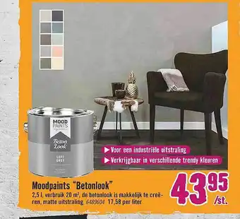 Hornbach Moodpaints "Betonlook" aanbieding