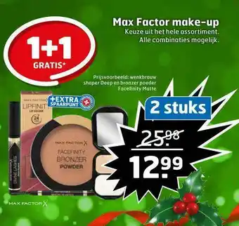 Trekpleister Max Factor Make-Up 1+1 Gratis aanbieding