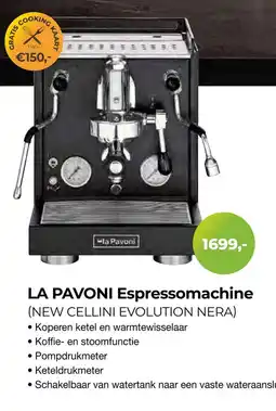 EP Beerepoot LA PAVONI Espressomachine aanbieding