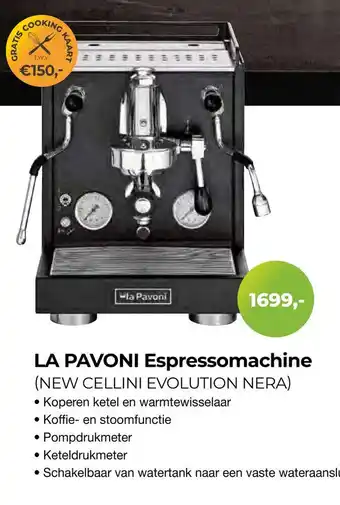 EP Beerepoot LA PAVONI Espressomachine aanbieding