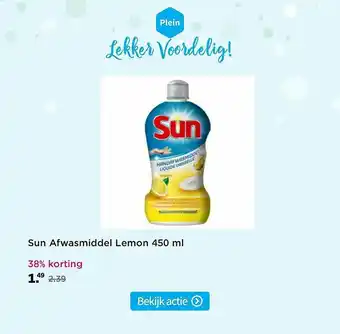 Plein.nl Sun Afwasmiddel Lemon 450 Ml 38% Korting aanbieding