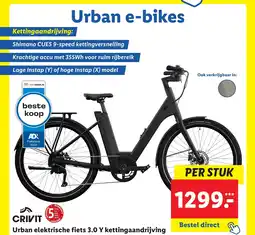 Lidl CRIVIT Urban elektrische fiets 3.0 Y kettingaandrijving aanbieding