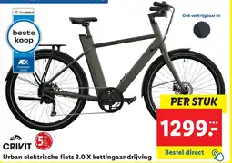 Lidl CRIVIT Urban elektrische fiets 3.0 X kettingaandrijving aanbieding