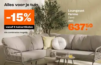 Kwantum Loungeset Fermo Zand aanbieding