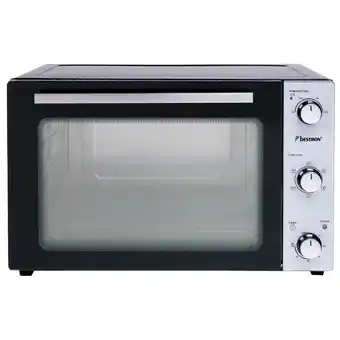 Amazon Bestron Grill Bakoven met draaispit, mini-oven met 45 L, 1800W, rvs / zwart aanbieding