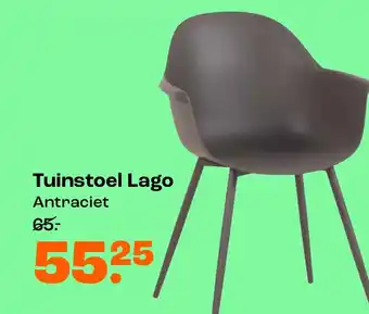 Kwantum Tuinstoel Lago Antraciet aanbieding