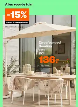 Kwantum Zweefparasol Sondrio aanbieding