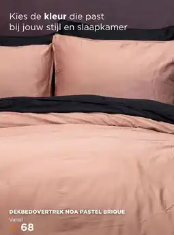TotaalBED Dekbedovertrek Noa Pastel Brique | aanbieding