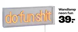 Kwantum Wandlamp neon fun aanbieding