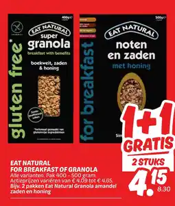 Dekamarkt Eat natural for breakfast of granola aanbieding