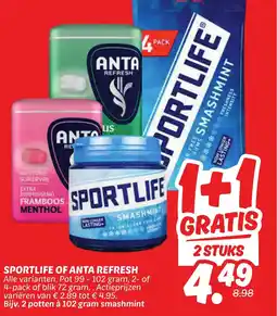 Dekamarkt Sportlife of anta refresh aanbieding