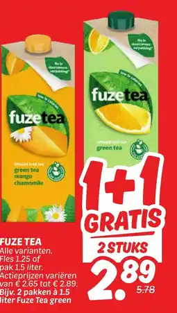 Dekamarkt Fuze tea aanbieding