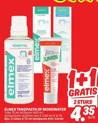 Dekamarkt Elmex tandpasta of mondwater aanbieding