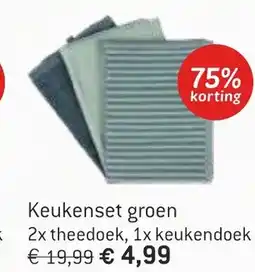 Dekamarkt Keukenset groen aanbieding