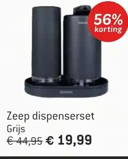 Dekamarkt Zeep dispenserset Grijs aanbieding