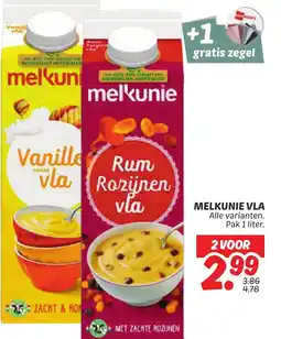 Dekamarkt Melkunie vla aanbieding
