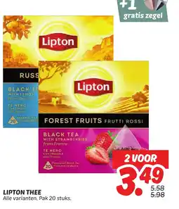 Dekamarkt Lipton thee aanbieding