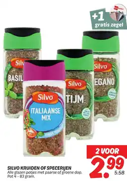 Dekamarkt Silvo kruiden of specerijen aanbieding