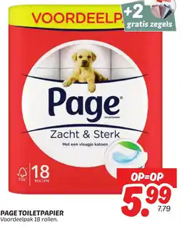 Dekamarkt Page toiletpapier aanbieding