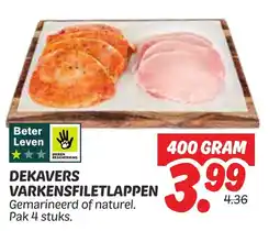 Dekamarkt Dekavers varkensfiletlappen aanbieding