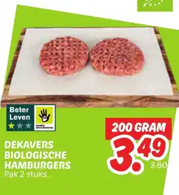 Dekamarkt Dekavers biologische hamburgers aanbieding