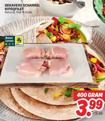 Dekamarkt Dekavers scharrel kipdijfilet aanbieding
