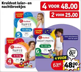 Kruidvat Kruidvat luier en nachtbroekjes aanbieding