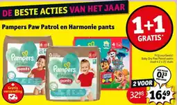 Kruidvat Pampers Paw Patrol en Harmonie pants aanbieding