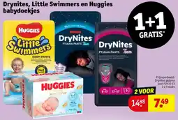 Kruidvat Drynites, Little Swimmers en Huggies babydoekjes aanbieding