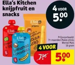 Kruidvat Ella's Kitchen knijpfruit en snacks aanbieding