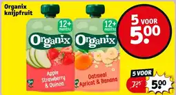 Kruidvat Organix knijpfruit aanbieding